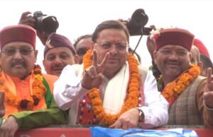 रोड शो के आखिरी दिन में सीएम धामी का डंका, भाजपा के झंडों और पटको से भगवामय हुई राजधानी की सड़के