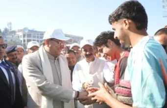 मुख्यमंत्री पुष्कर सिंह धामी ने हेमवती नंदन बहुगुणा स्टेडियम, अल्मोड़ा में सांसद खेल महोत्सव का किया शुभारंभ