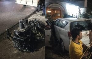 दून में नशे में धुत्त इनोवा चालक का तांडव: बाइक सवार पिता की मौत, बेटा गंभीर, कार घर में घुसी