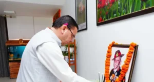 देहरादून: सीएम धामी ने दी जनरल स्व. बिपिन रावत को श्रद्धांजलि