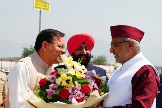 उपराष्ट्रपति सी.पी. राधाकृष्णन का उत्तराखंड आगमन, जौलीग्रांट एयरपोर्ट पर भव्य स्वागत