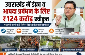 उत्तराखंड में इंफ्रा व आपदा प्रबंधन के लिए ₹124 करोड़ स्वीकृत
