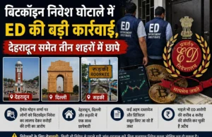 बिटकॉइन निवेश घोटाले में ED की बड़ी कार्रवाई, देहरादून समेत तीन शहरों में छापे