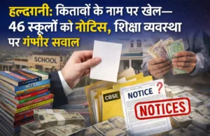 हल्द्वानी: किताबों के नाम पर खेल—46 स्कूलों को नोटिस, शिक्षा व्यवस्था पर गंभीर सवाल