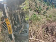 नैनीताल धारी में मैक्स खाई में गिरी: 2 की मौत, 4 घायल