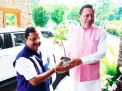 मुख्यमंत्री धामी ने भाजपा के राष्ट्रीय अध्यक्ष नितिन नवीन का सीएम आवास में किया स्वागत