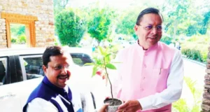 मुख्यमंत्री धामी ने भाजपा के राष्ट्रीय अध्यक्ष नितिन नवीन का सीएम आवास में किया स्वागत