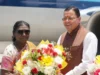 राष्ट्रपति द्रौपदी मुर्मु का देवभूमि उत्तराखण्ड आगमन, जौलीग्रांट हवाई अड्डे पर हुआ आत्मीय स्वागत