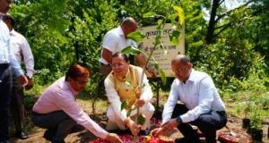 मुख्यमंत्री आवास परिसर में 3-बी गार्डन (बी-फ्रेंडली, बटरफ्लाई-फ्रेंडली एवं बर्ड-फ्रेंडली गार्डन) के निर्माण कार्य का शुभारम्भ