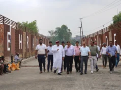 लोनिवि मंत्री महाराज ने किया नंदा की चौकी पुल के पुनर्निर्माण कार्यों का औचक निरीक्षण