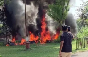 रुद्रपुर पुलिस लाइन में लगी भीषण आग, कई वाहन जलकर खाक