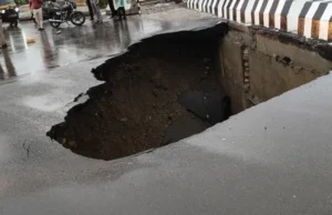 पहली ही बारिश में धंसा 16 करोड़ का नया पुल, देहरादून में निर्माण गुणवत्ता पर उठे बड़े सवाल