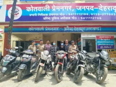 ऑपरेशन प्रहार: देहरादून में 2 शातिर वाहन चोर गिरफ्तार, चोरी के 6 दोपहिया वाहन बरामद