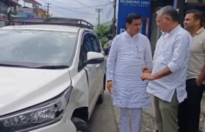 गढ़वाल सांसद अनिल बलूनी की गाड़ी पर गिरा पत्थर, बाल-बाल बचे