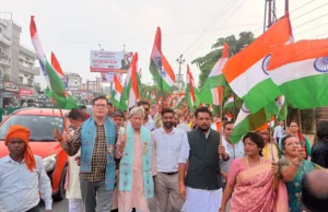 सरदार पटेल मंडल में निकली भव्य तिरंगा यात्रा, राष्ट्रभक्ति के रंग में रंगा कैंट क्षेत्र