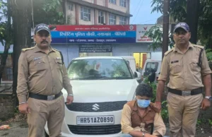 पटेलनगर में फायरिंग का आरोपी चंद घंटों में गिरफ्तार, कार बरामद