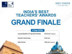 शिव नाडर फाउंडेशन–ऑक्सफोर्ड सईद इंडियाज़ बेस्ट टीचर्स अवॉर्ड्स 2026 के राष्ट्रीय फाइनल के लिए 79 स्कूल शिक्षक चयनित