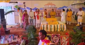 वीर शहीदों की स्मृति को समर्पित श्रीमद् भागवत कथा में पहुंचे महापौर सौरभ थपलियाल