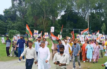 खड़गे के कथित अपमान के विरोध में कांग्रेस का सीएम आवास कूच, हाथीबड़कला में पुलिस ने रोका