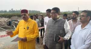 महाराज ने किया शारदा कॉरिडोर, नायकखेड़ा के कार्यों का स्थलीय निरीक्षण