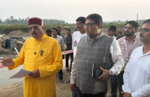 महाराज ने किया शारदा कॉरिडोर, नायकखेड़ा के कार्यों का स्थलीय निरीक्षण