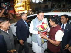 विधानसभा सत्र के सफल संचालन के बाद ऋषिकेश पहुँचे माननीय मुख्यमंत्री महोदय का नटराज चौक पर भव्य स्वागत